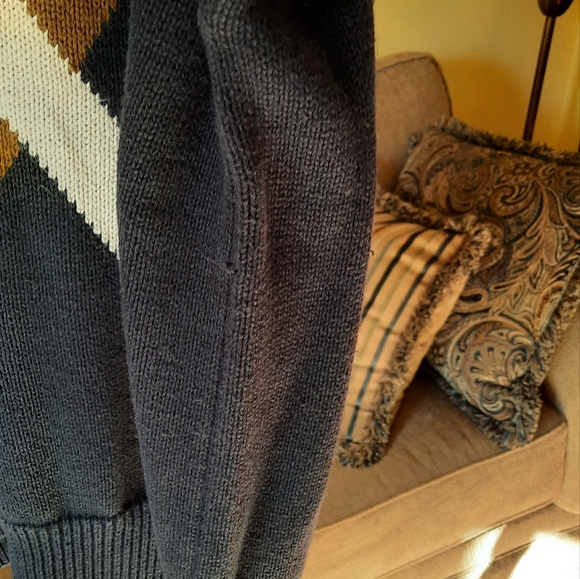 🆕️ Men's 90s Vintage Retro Structure Colorblock Sweater - Picture 4 of 7